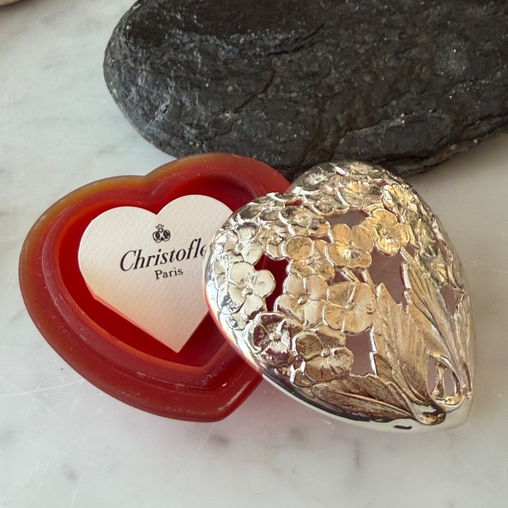 Vintage Christofle Heart Shaped Box Valentine’s Day - Picture 3 of 10